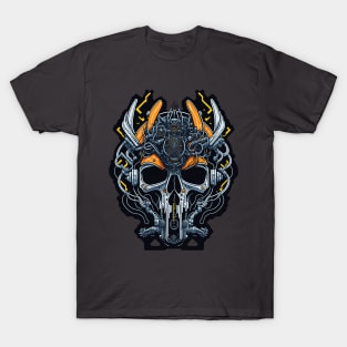 Mecha Skull S02 D04 T-Shirt